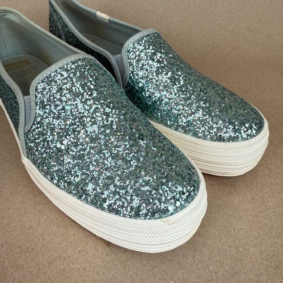 NWOT Keds for Kate Spade Triple Decker Kickstarter Glitter Sneakers, Womens 9.5 - Picture 4 of 14